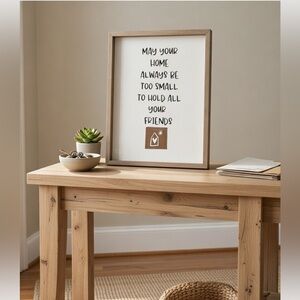 Wooden Framed Inspirational Wall Art